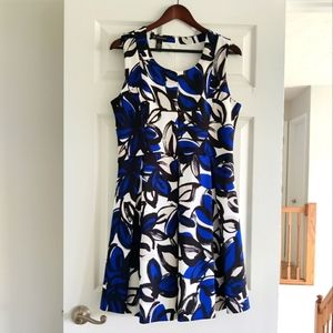 INC Blue & Black Dress Size Large